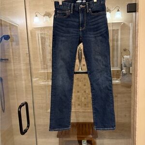 Old Navy Boys size 8 slim. Dark Blue Straight Jeans
